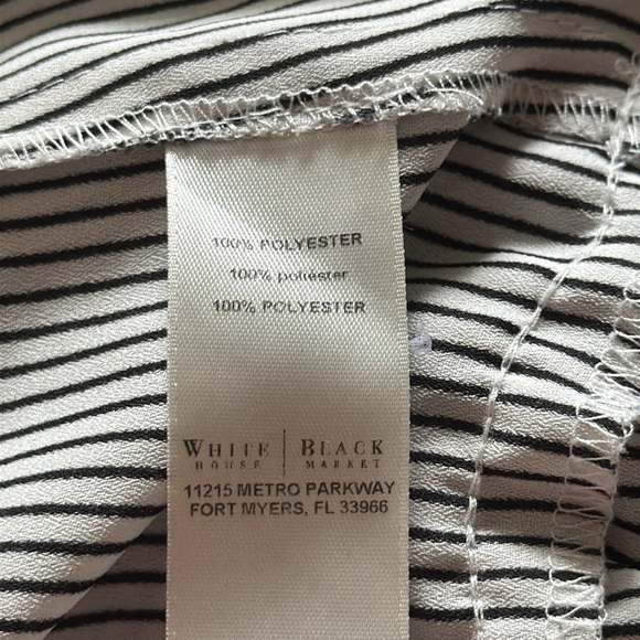 White House Black Market elastic neckline 3/4 sleeves ruffle bottom top Sz XL - Picture 5 of 5